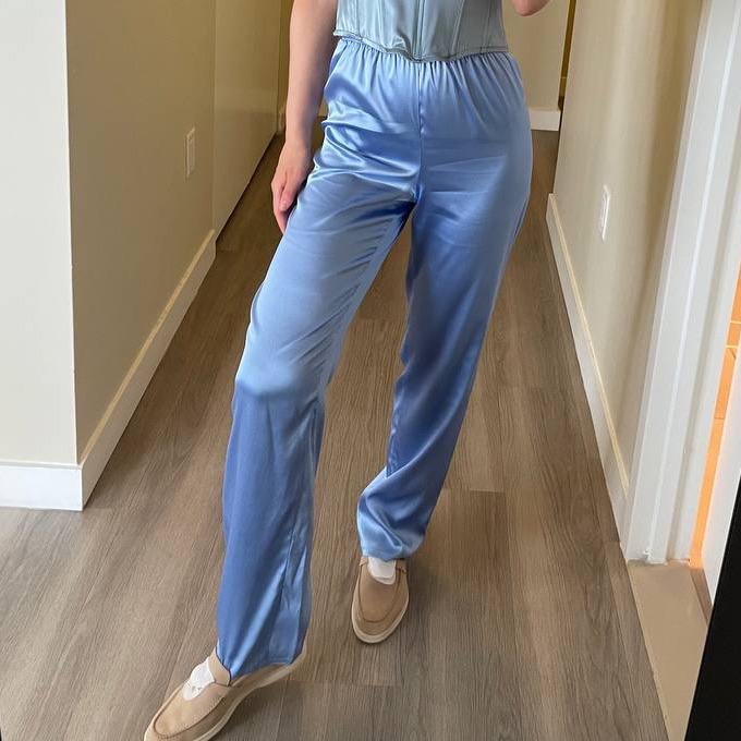 Natural Silk Pants New